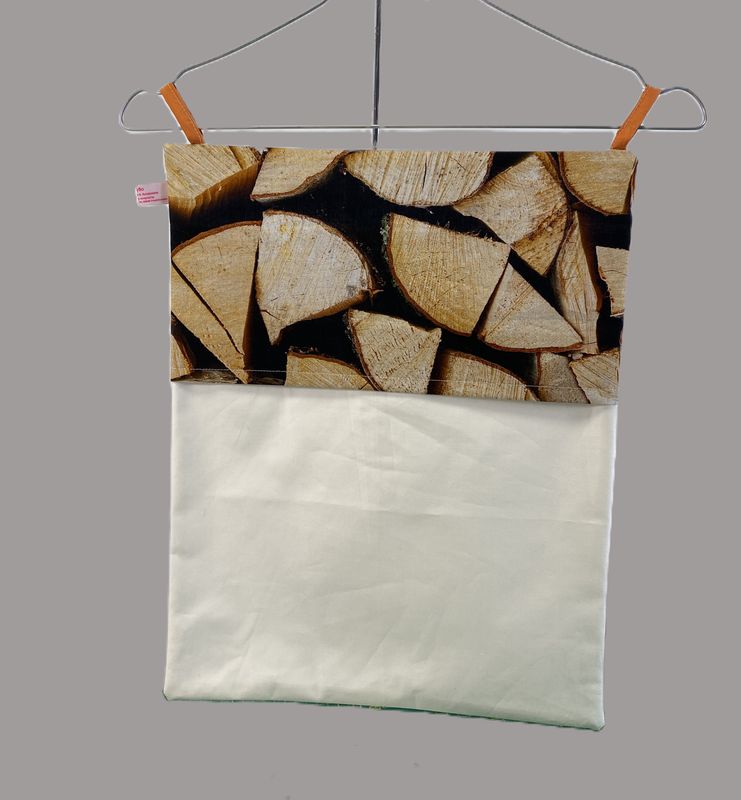 Wäschesammler mit Holz-Print