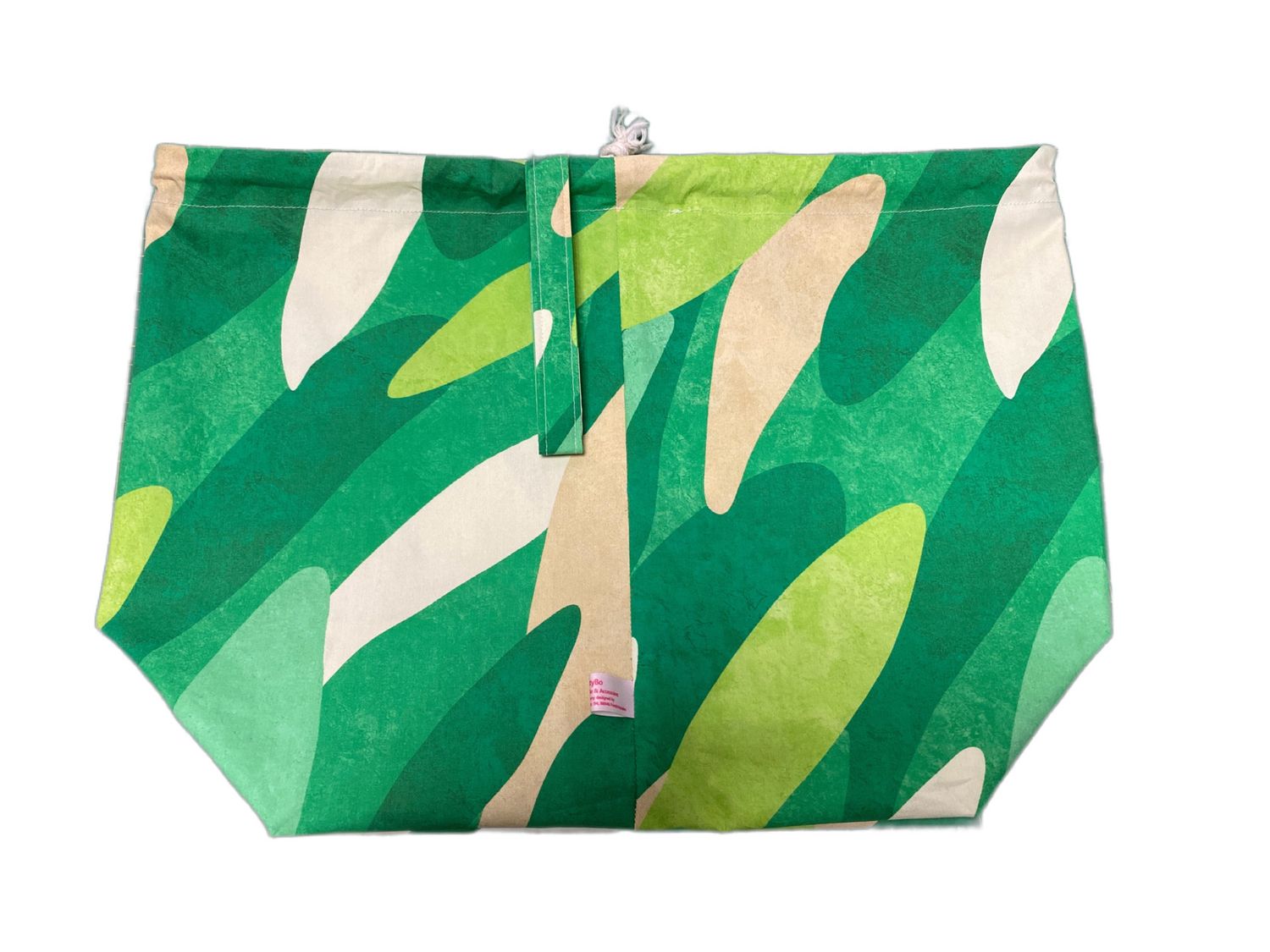 Design-Aufbewahrungsbeutel mit poppigem Muster – Grün &amp; Creme