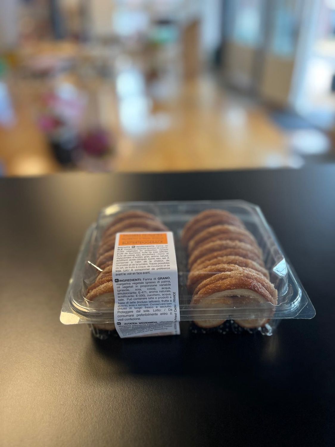 Palmiers feuilletés; barquette 250g/Bladerdeegpalmen