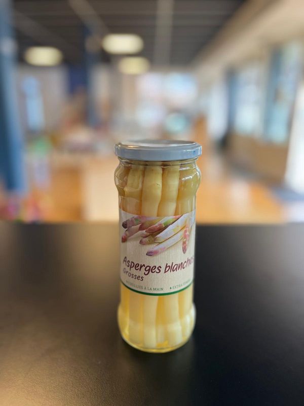 Asperges blanches pelées bocal pne 320g