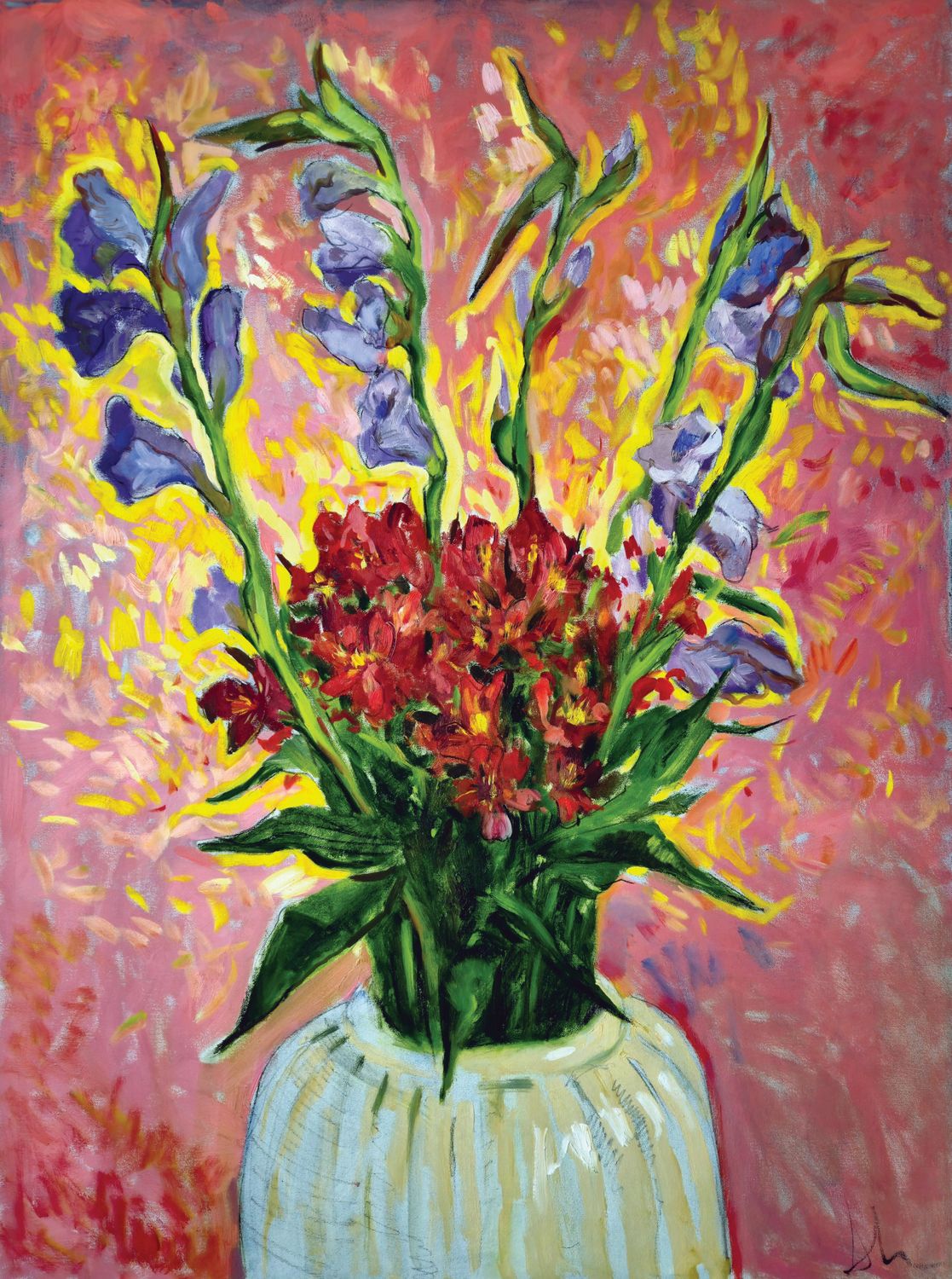 Gladioli and Alstroemeria in the Morning