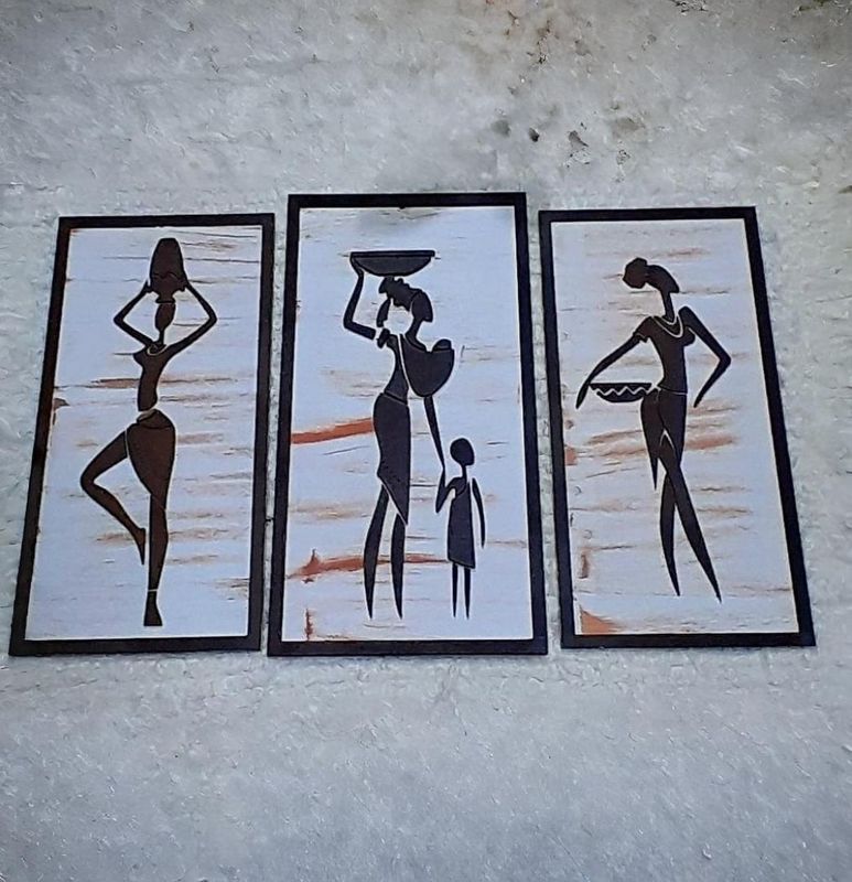 Cuadro triple negras