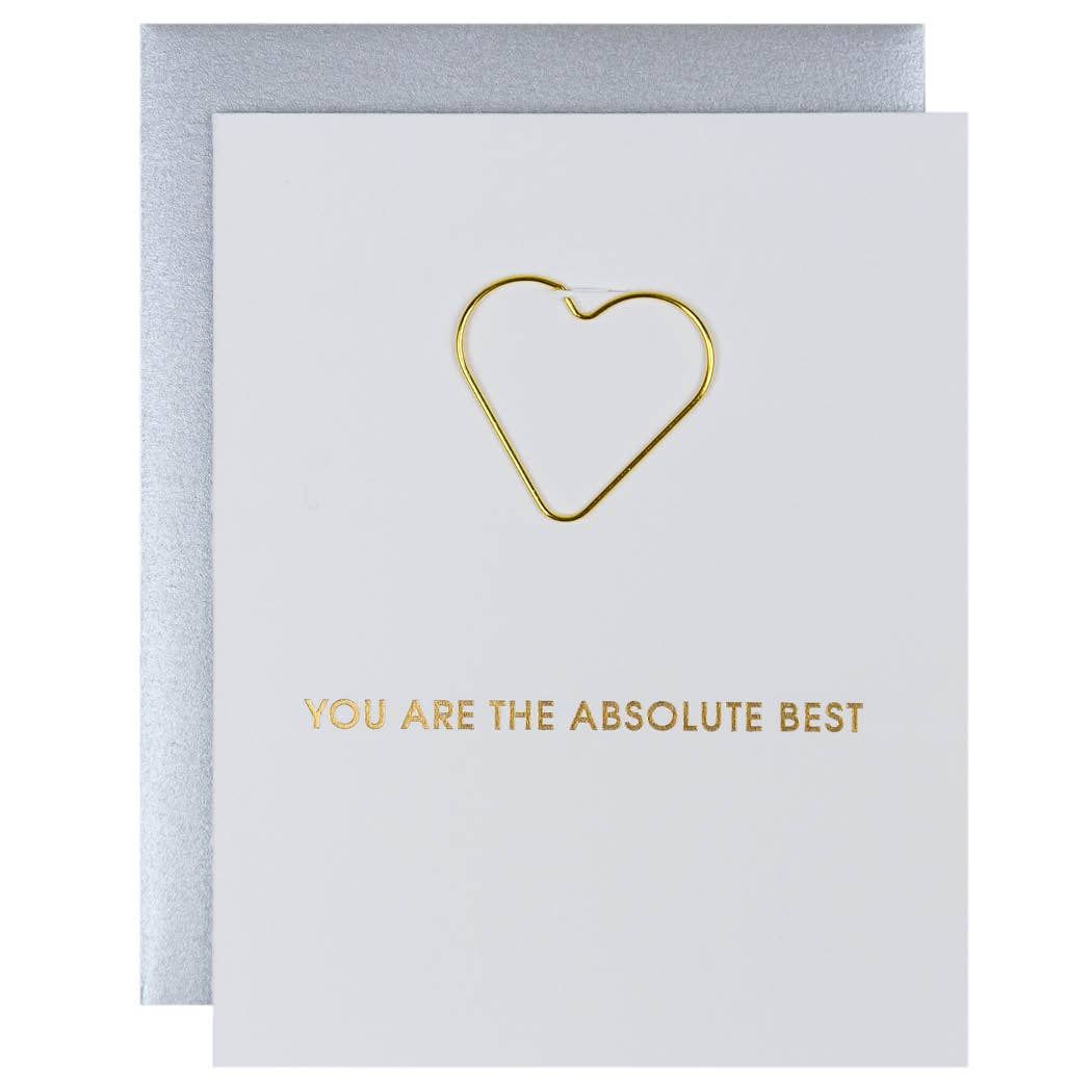Greeting Card - Absolute Best Friendship Heart Paperclip