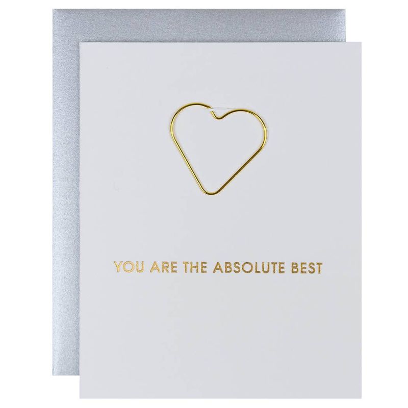 Greeting Card - Absolute Best Friendship Heart Paperclip