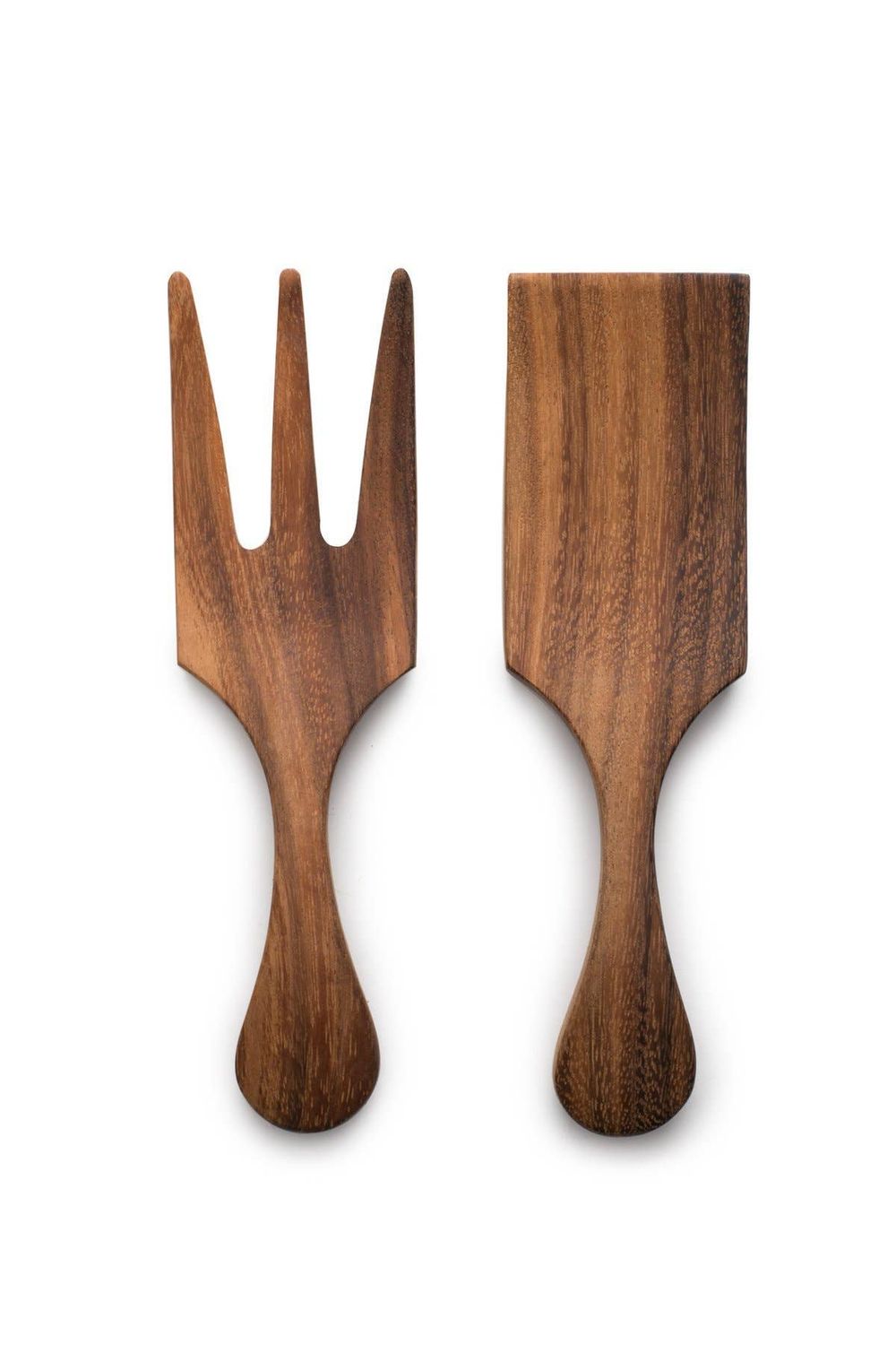 Ironwood Large Fruit and Salad Utensil Set, Acacia, 10&quot;