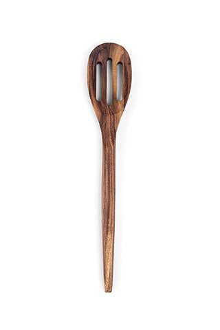 Ironwood Slotted Spoon Utensil for Cooking, Acacia, 12&quot;