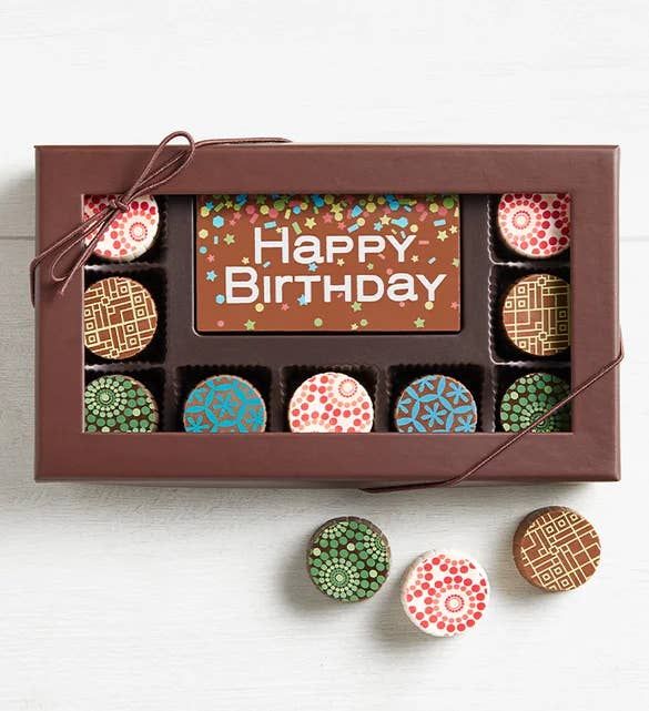 10pc Birthday Card &amp; Chocolate Gift Box