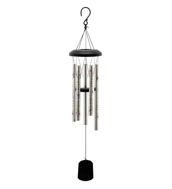 Lavender Floral Memorial Wind Chimes - 35&quot;