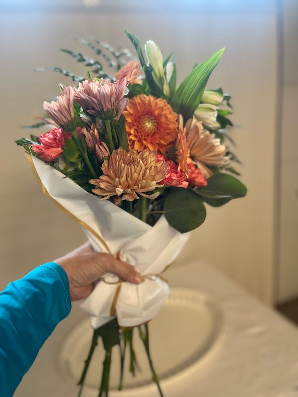 Seasonal Hand Tied Flower Bouquet