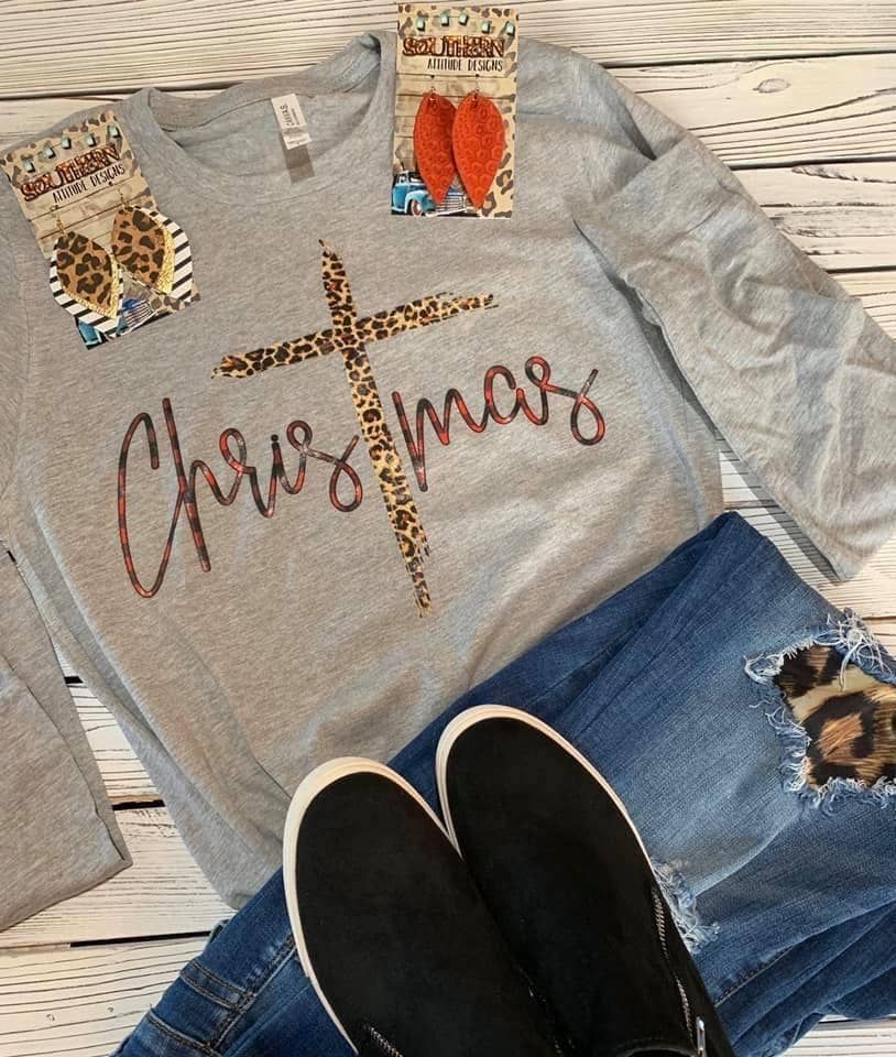 Christmas Women's T-Shirt in Athletic Grey