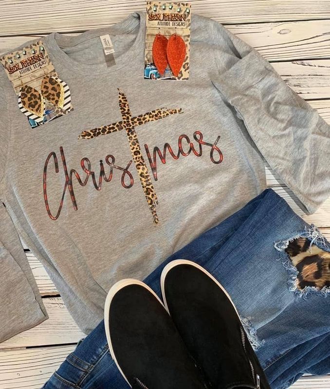 Christmas Women's T-Shirt in Athletic Grey