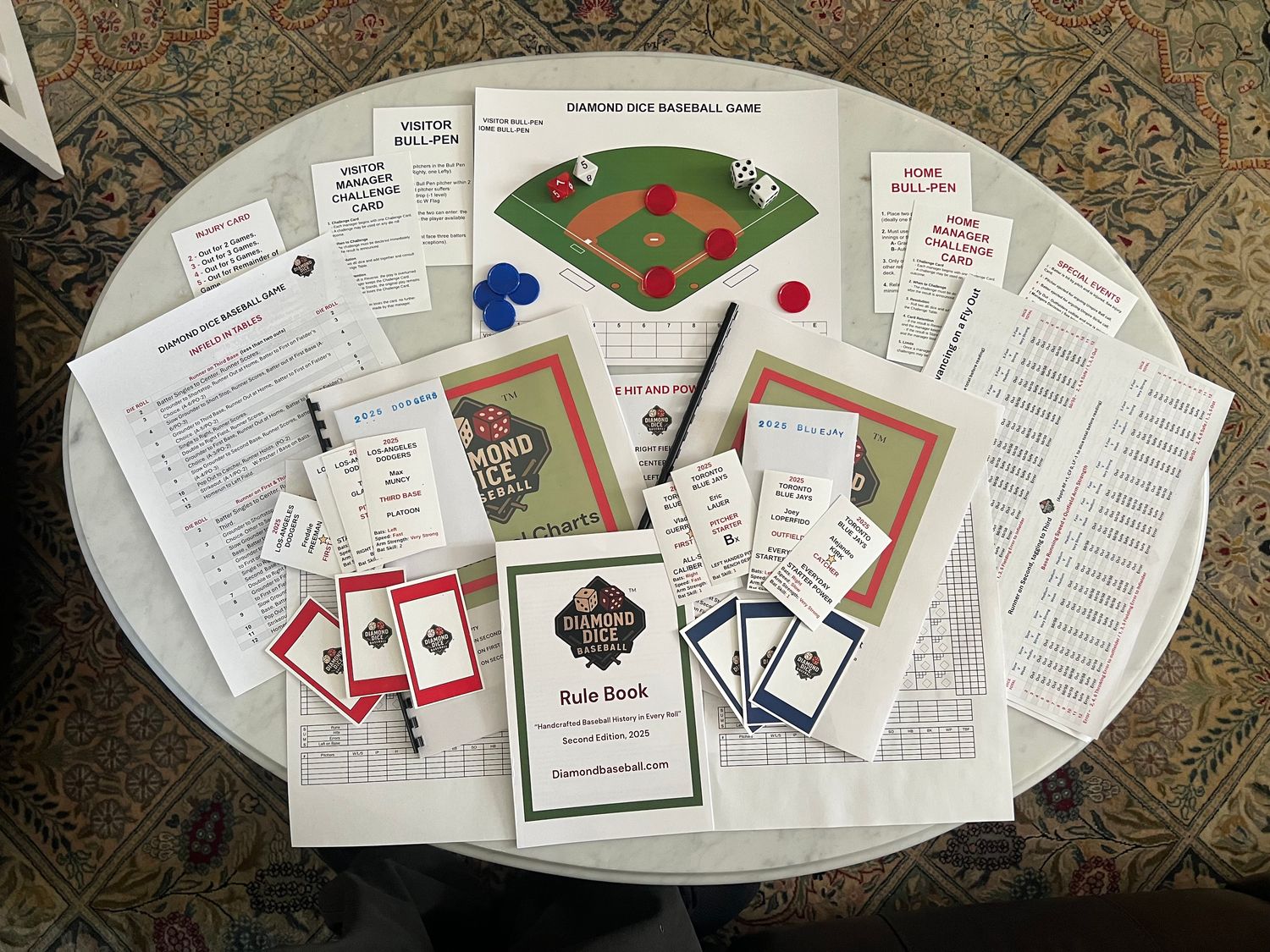 DIAMOND DICE BASEBALL GAME World Series Edition: 2025  LA Dodgers &amp; Toronto Blue Jays