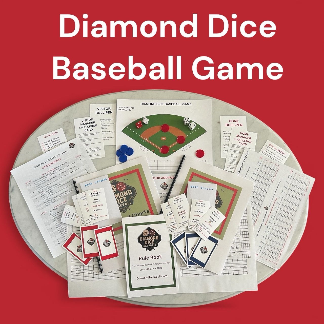 DIAMOND DICE BASEBALL GAME (Just The Game… No Teams Included)