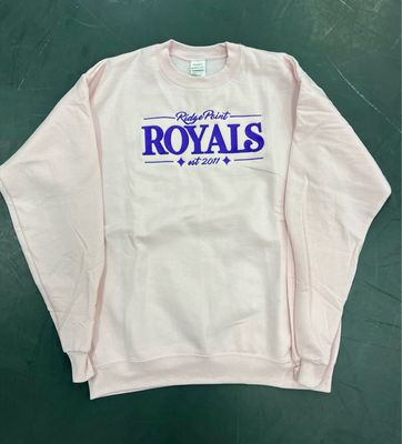 Embroidered Royals Pink Sweatshirt