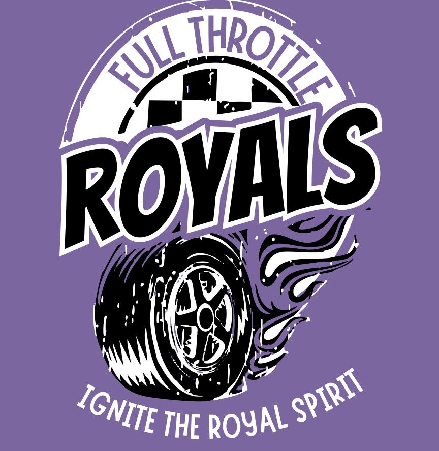 Merch - Varsity Royals 2025 Comfort Colors &quot;Full Throttle&quot; Fan Shirt