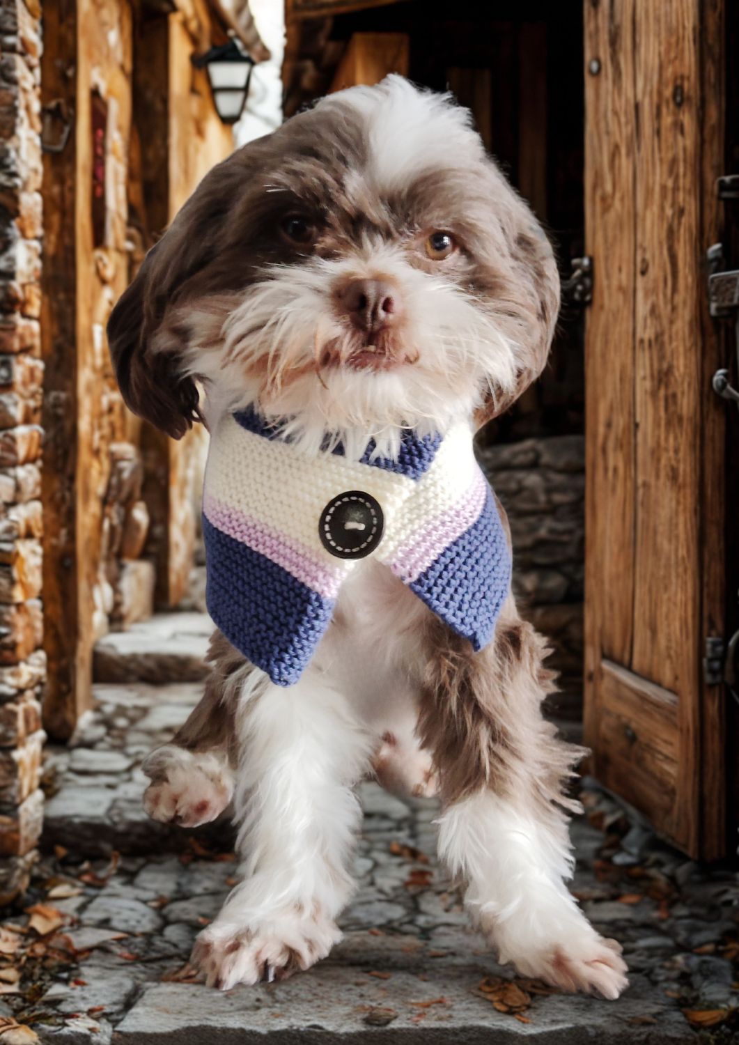 Bufanda blue triple color