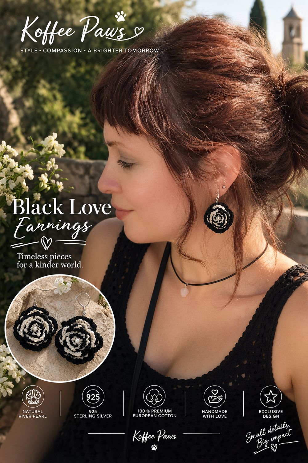 Black Love Earrings