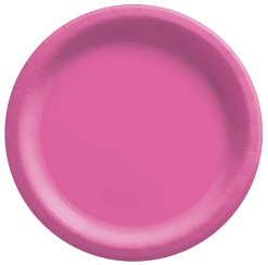 Paper Plates, Colour: Pink, Size: 6inch
