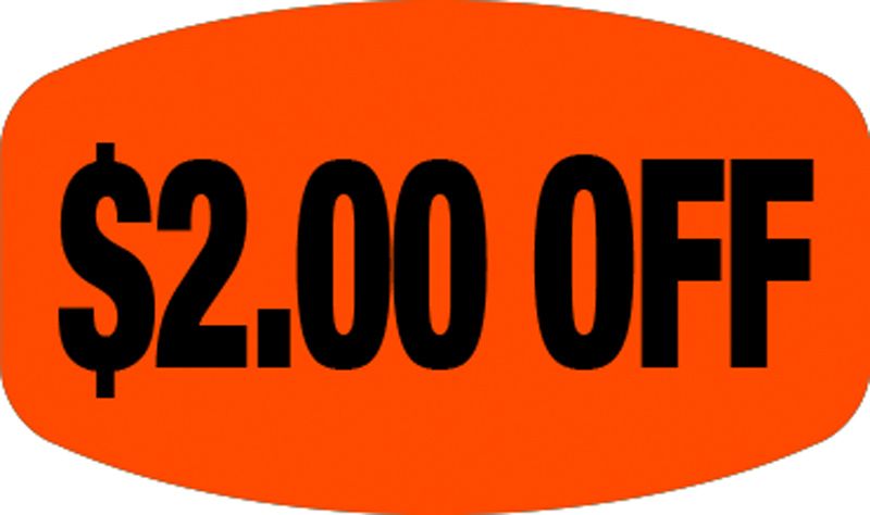 LABEL &quot;$2.00 OFF&quot; 1000