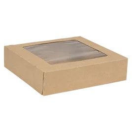 PIE BOX 8x8x2.5 KRAFT WINDOW 200
