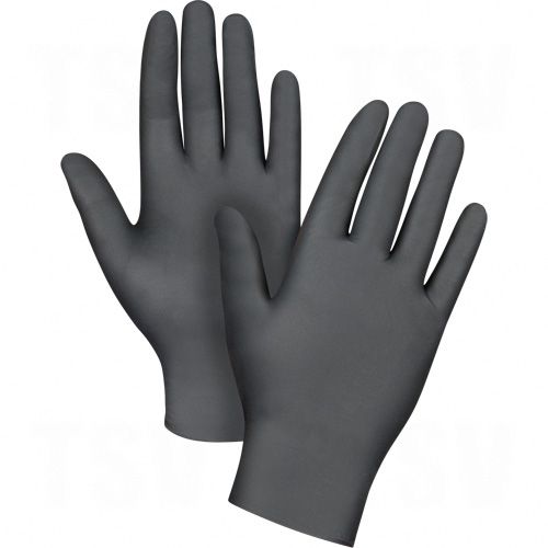CASE OF BLACK NITRILE GLOVES 4 MIL SMALL 1000