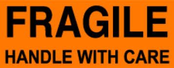 LABEL FRAGILE 2X5" 500