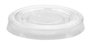 CASE OF LIDS FOR 3.25 - 5.5 OZ PLASTIC PORTION CUPS 2500