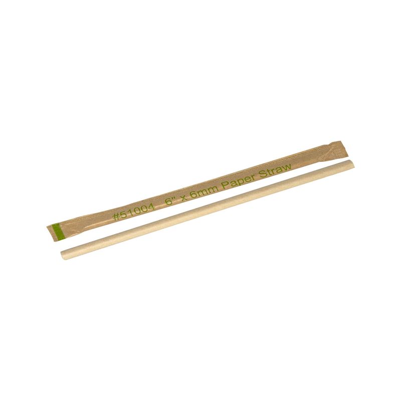 PAPER STRAW WRAPPED 6&quot; x 6mm 300