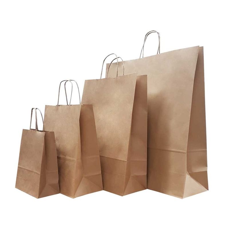 PAPER BAG WITH HANDLE 5.25x3.25X8 250