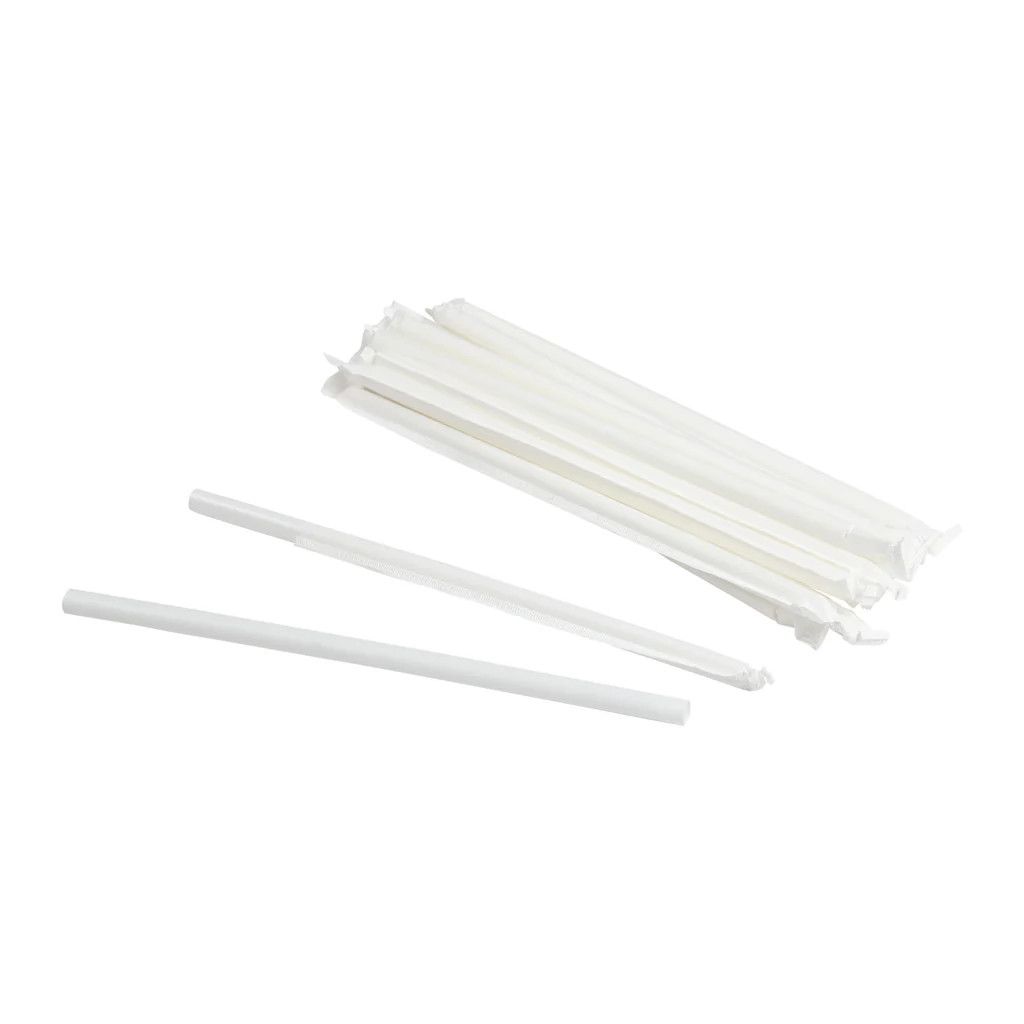 BOX OF 8&quot; JUMBO PLASTIC STRAWS 500
