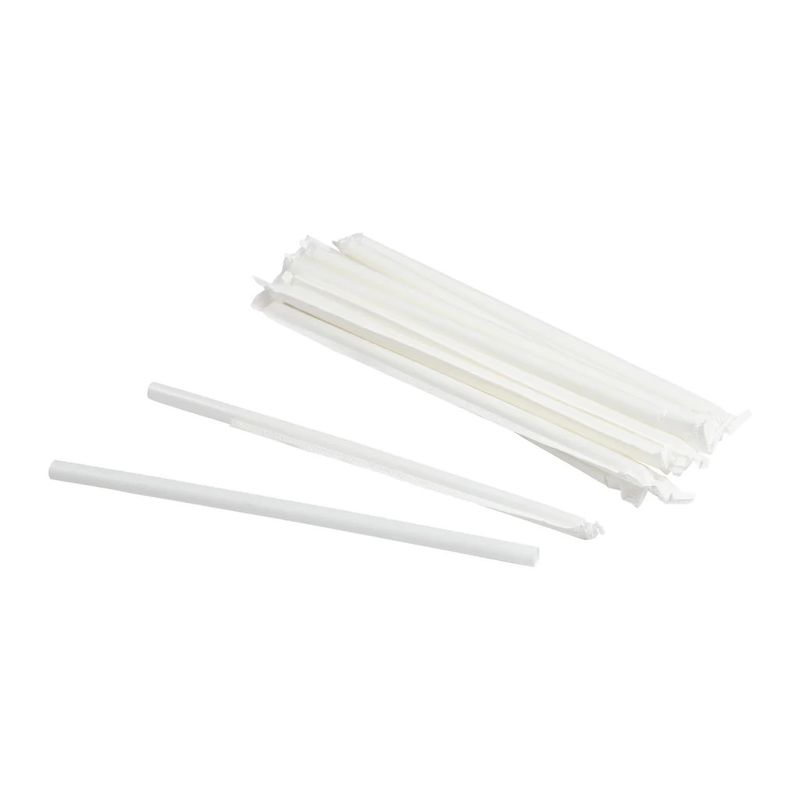 BOX OF 8&quot; JUMBO PLASTIC STRAWS 500