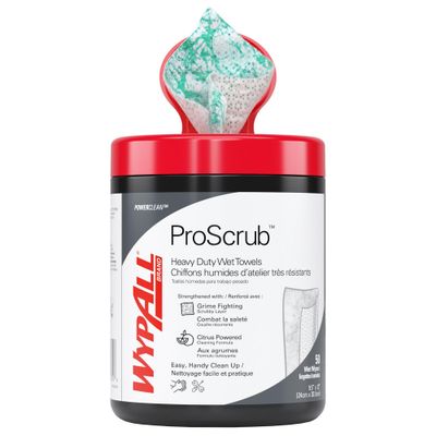 WYPALL 58310 PROSCRUB WATERLESS WIPES 50