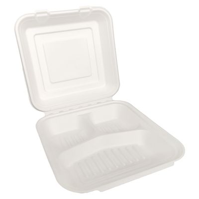 COMPOSTABLE HINGED 9X9X3 (3-COMP) 200