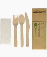 CUTLERY KIT WOODEN F/K/S/N 250