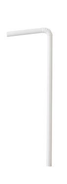 PLASTIC STRAW 8&quot; FLEXIBLE WHITE 400