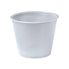 SLEEVE OF 5.5 OZ PLASTIC PORTION CUPS 50