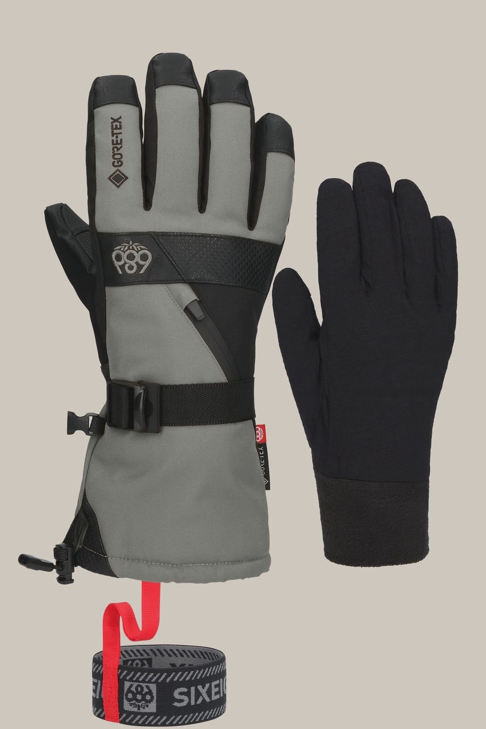 M'S GORE 3N1 SMARTY GLOVE, COLOR: CHARCOAL, Size: MEDIUM