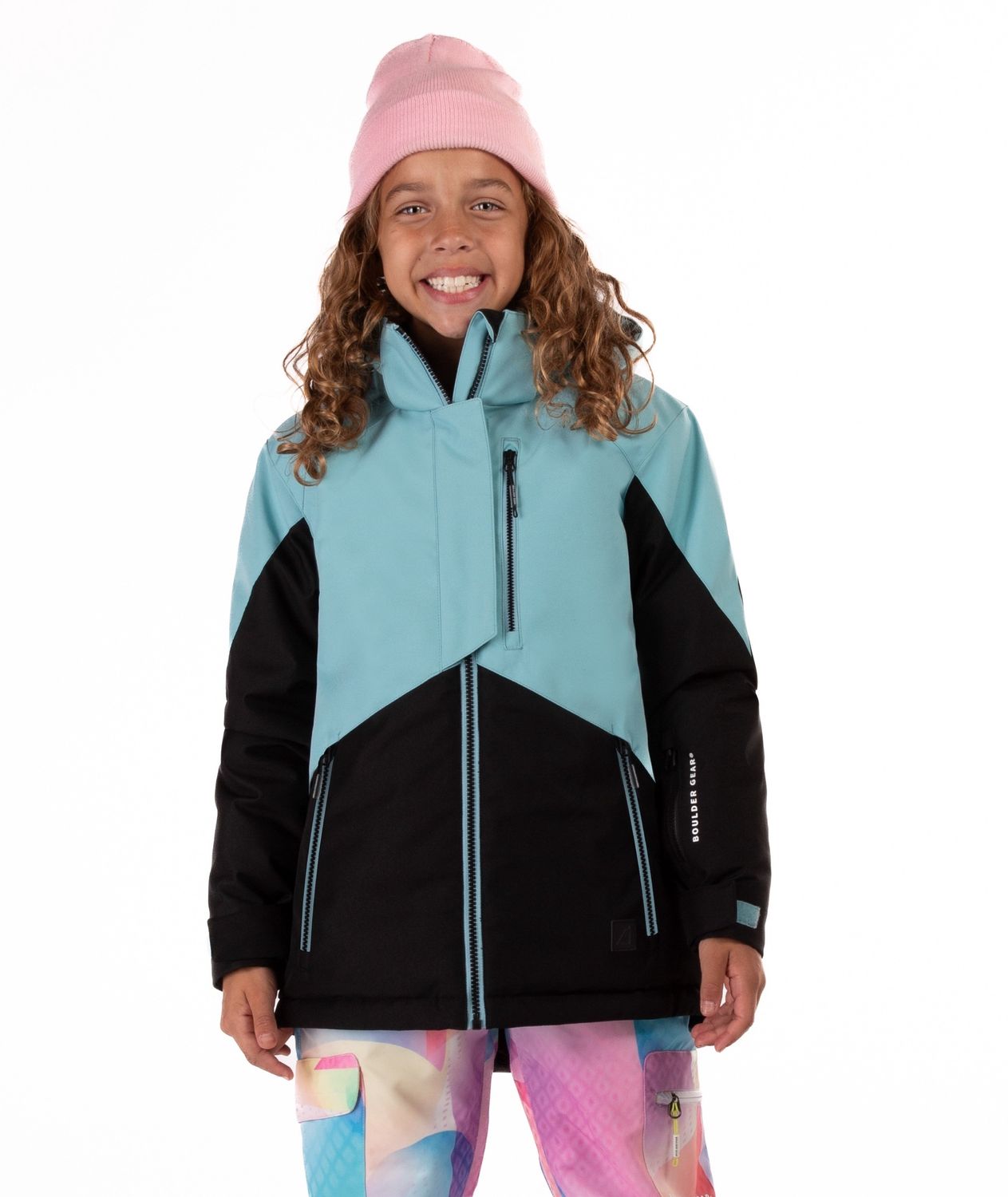 GIRLS LYRIC JACKET, COLOR: STILLWATER, Size: XS