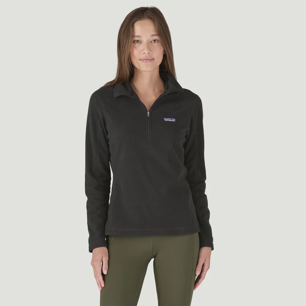 W&#39;S MICRO D 1/4 ZIP, COLOR: BLACK, Size: XS