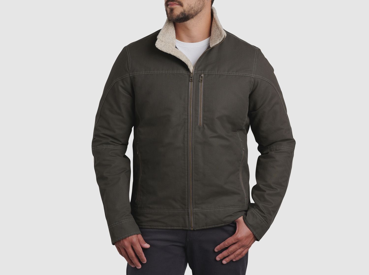 M&#39;S BURR INSULATED JACKET, COLOR: GUN METAL, Size: SMALL