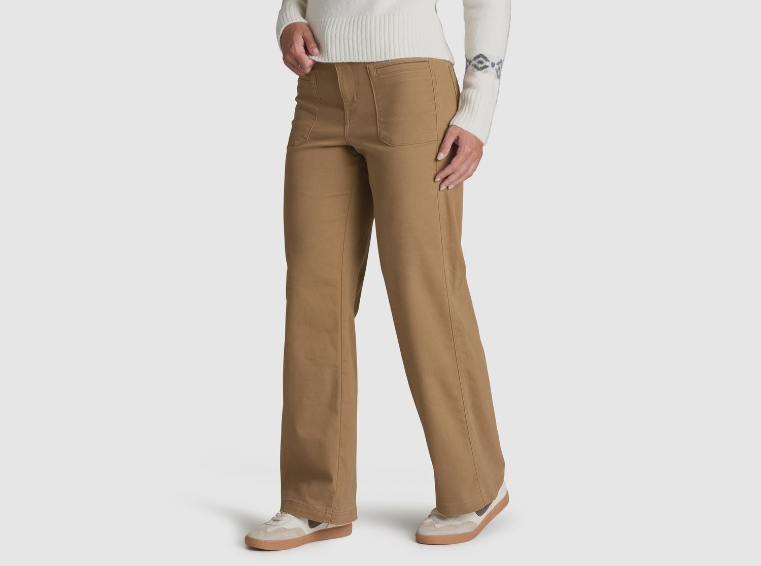 W&#39;S KONTOUR WIDE LEG PANT, COLOR: NUTMEG, Size: 2