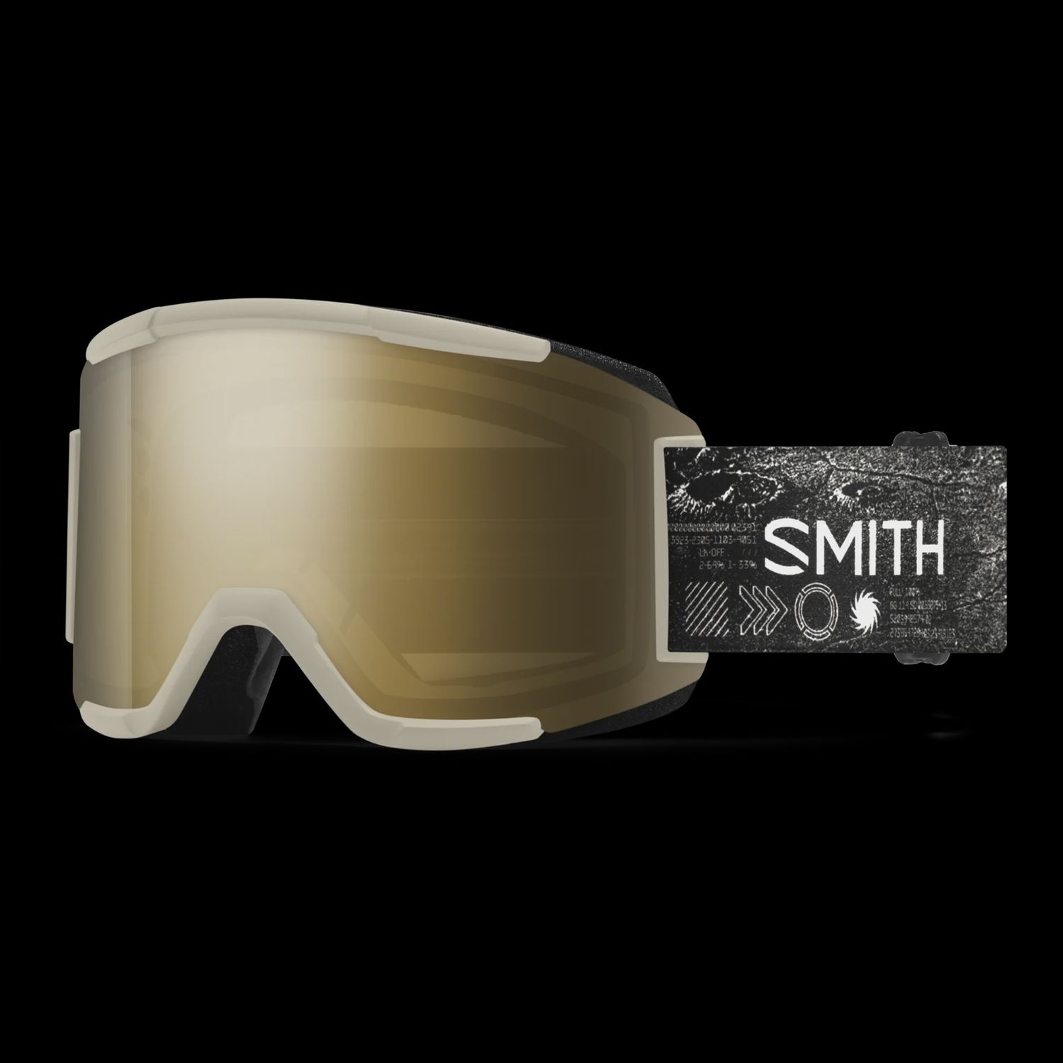 SQUAD / Chalk Space Invader, SPARE LENS: Clear, STOCK LENS: ChromaPop Sun Black Gold Mirror