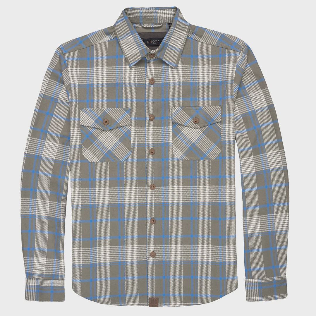 M&#39;S BRIGGS L/S FLANNEL, COLOR: MOSS DRIFT, Size: MEDIUM