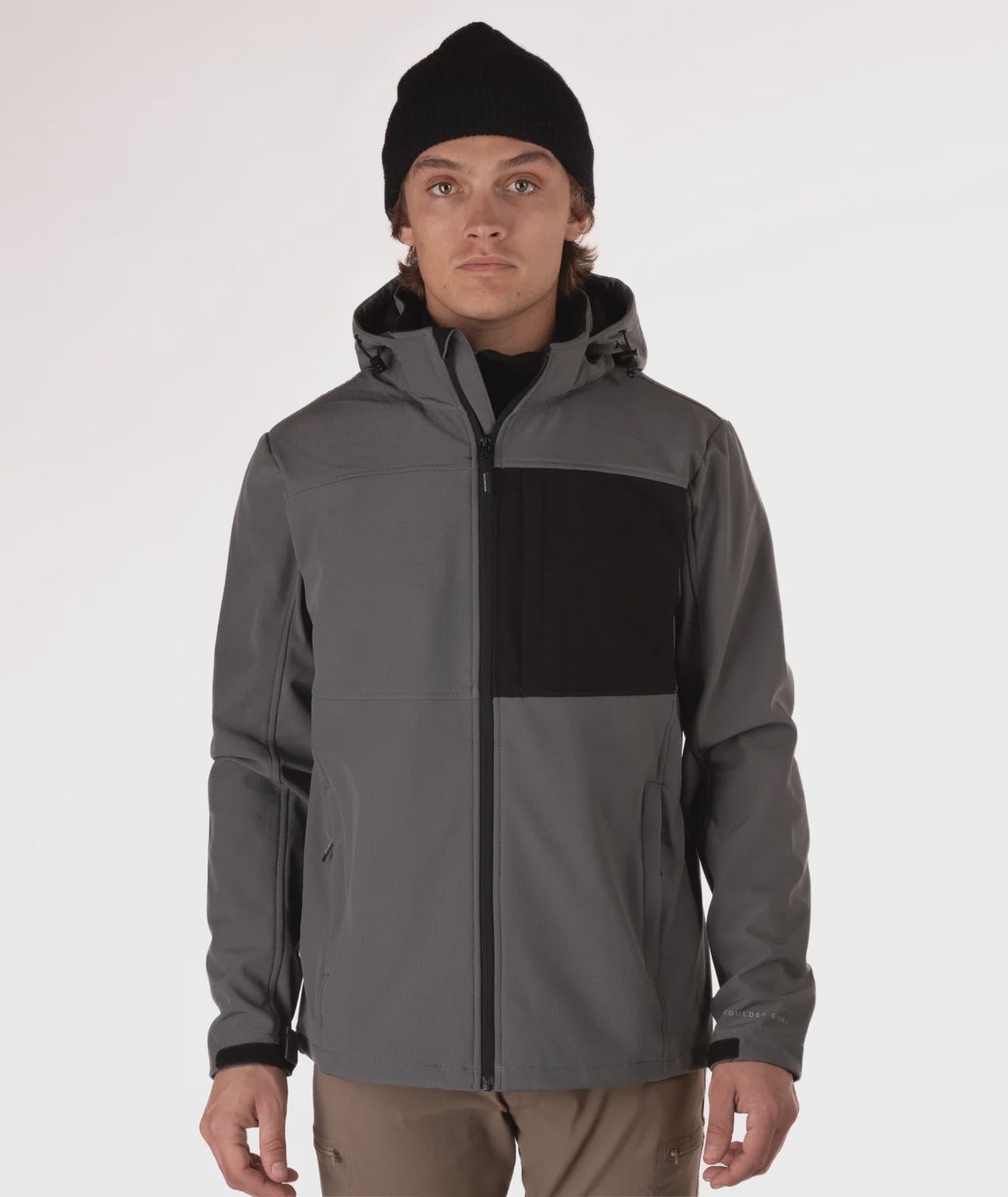 M&#39;S VISTA SOFTSHELL JACKET, COLOR: GRAY, Size: MEDIUM
