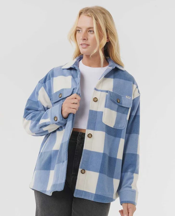 W&#39;S NEON ISLES FLEECE, COLOR: BLUE, Size: XS