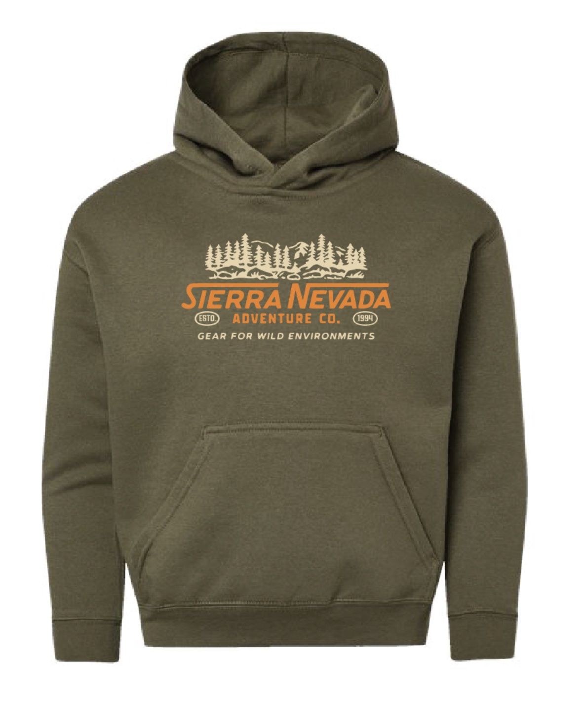 Boys Wild Environments Hoodie, COLOR: Military Green, Size: YSmall