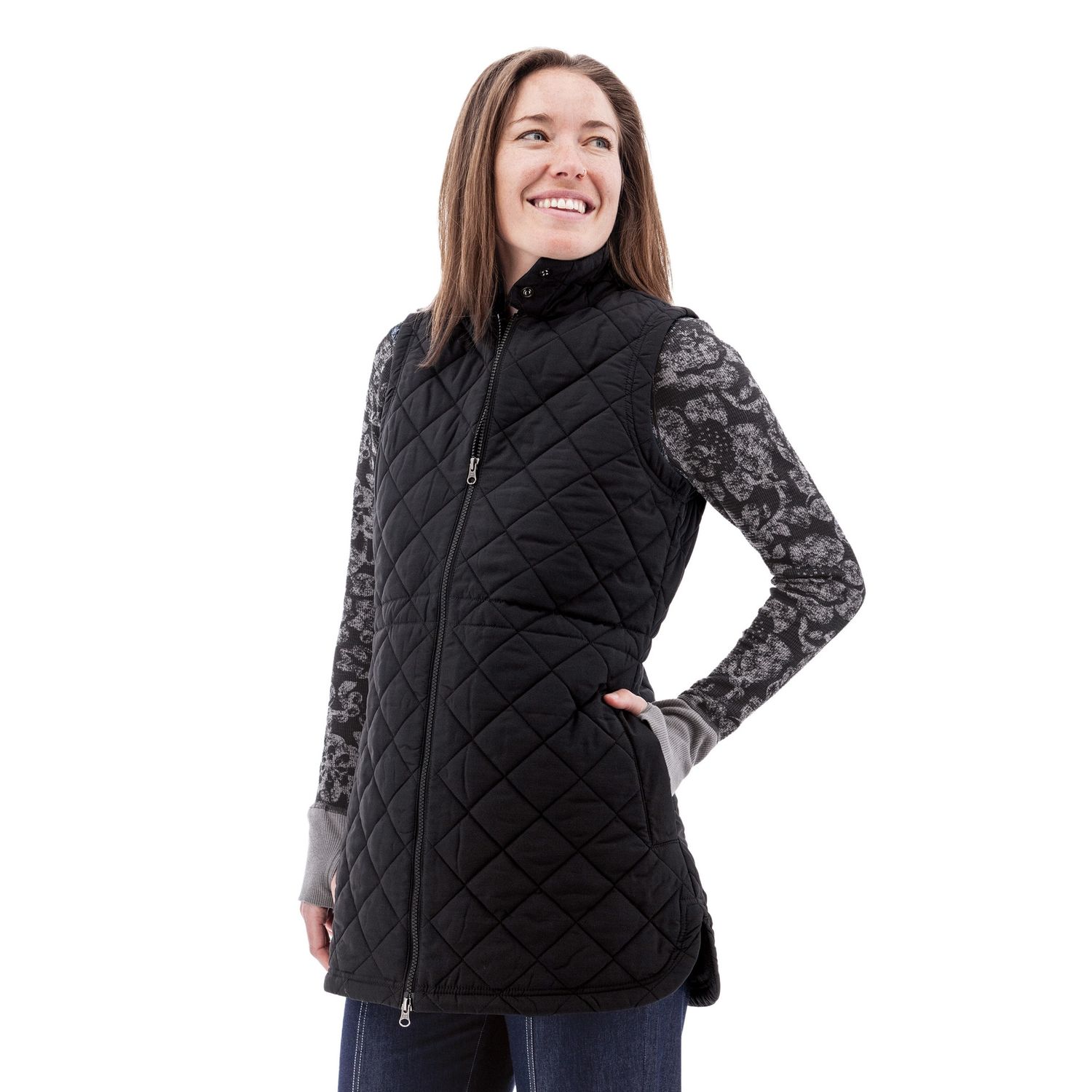 W&#39;S FLURRY VEST, COLOR: BLACK, Size: SMALL