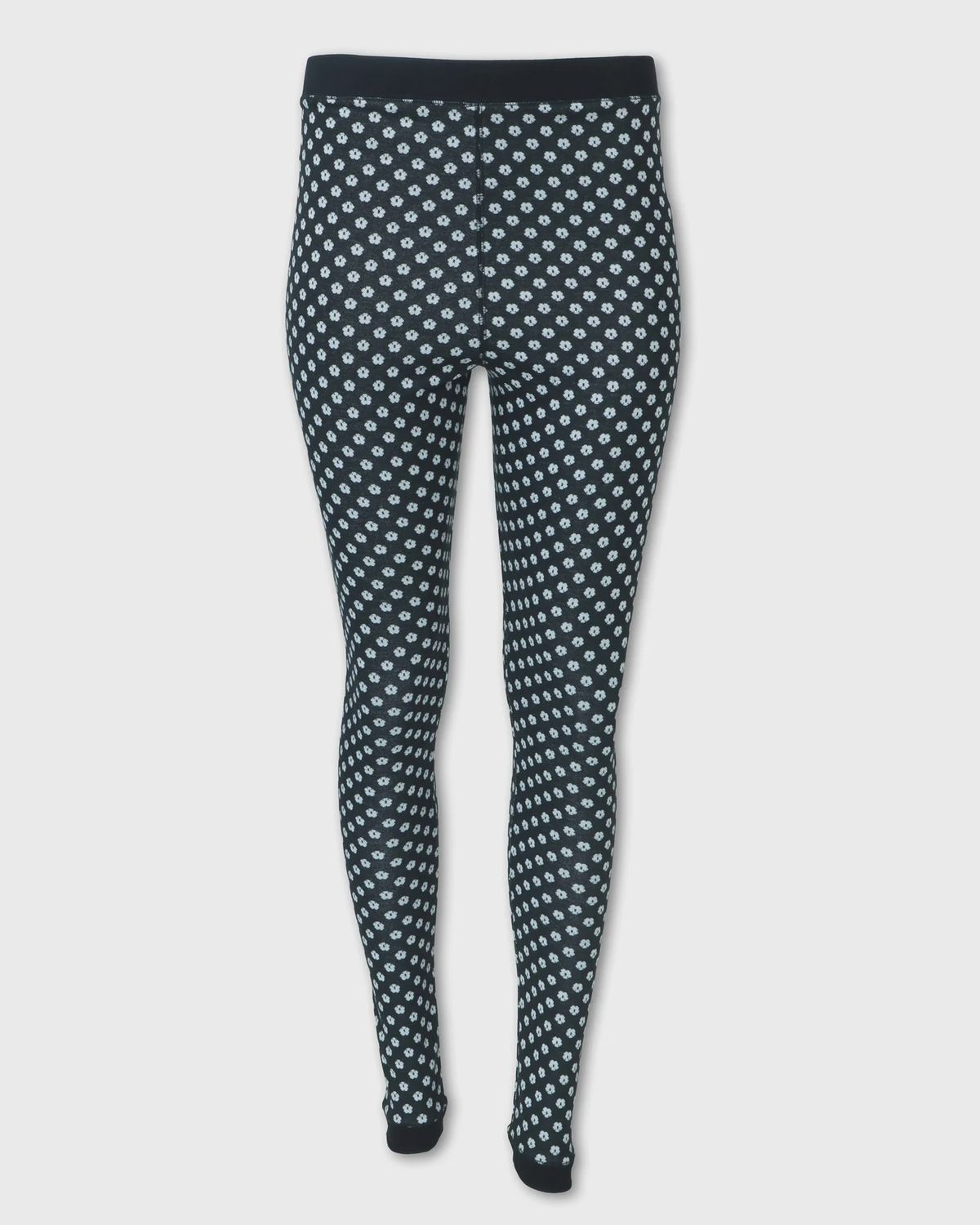 W'S FLOWER LEGGINGS, COLOR: BLACK, Size: SMALL