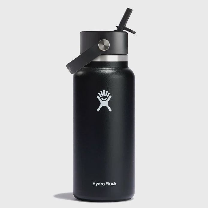 Hydro Flask 32 Oz Wide Mouth Flex Straw Cap, COLOR: BLACK, Size: 32 OZ