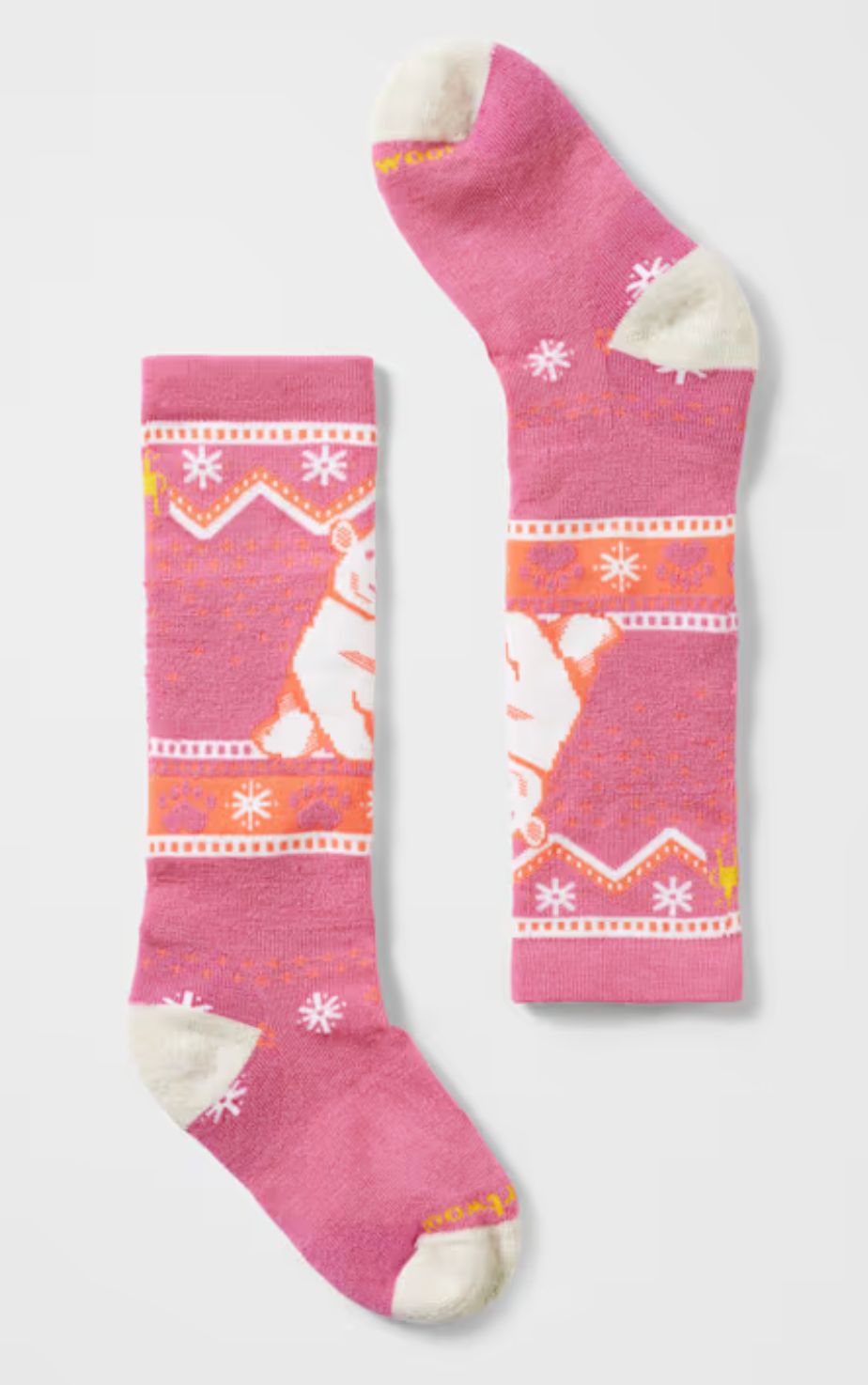 Smartwool Kid's Full Cushion Polar Bear OTC, COLOR: N71 PINK, Size: Small